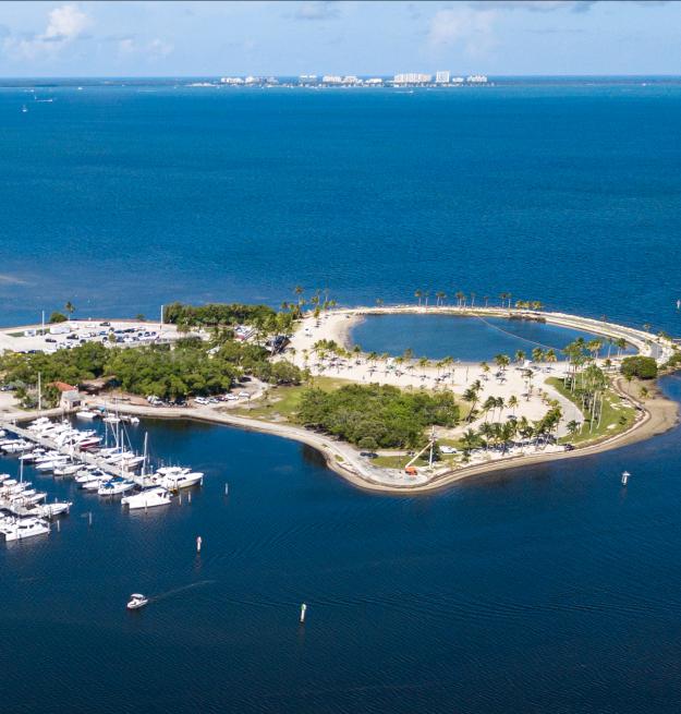 Aerial view of Matheson Hammock Park