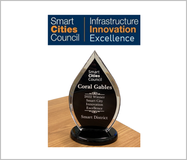 Smart Cities Council logo above an award tropy
