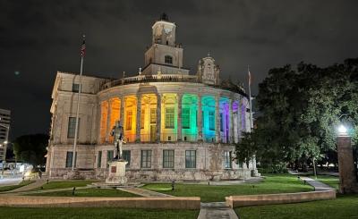 city hall pride colors