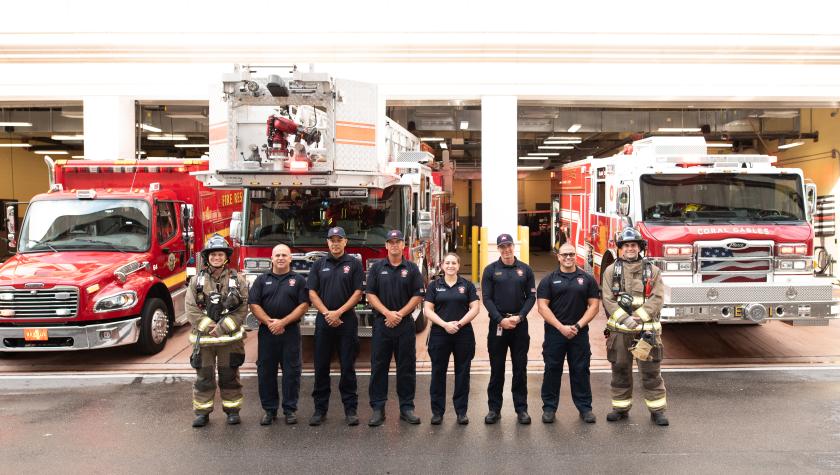 Fire department team